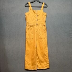 Finding Foxtale Jumpsuit Wide Leg Overalls Mustard Yellow Size 8 S24D122
